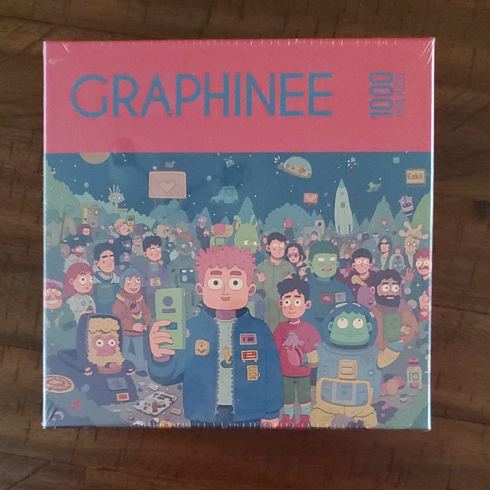 NIB Graphinee Breaking News 1000 Piece Puzzle